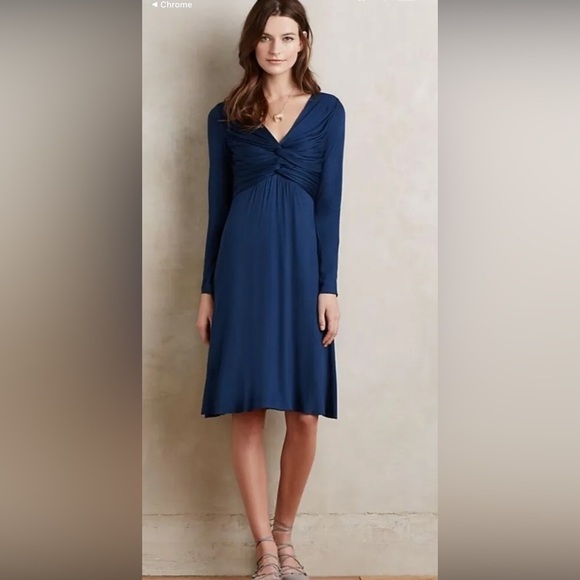 Bailey 44 Dresses & Skirts - Bailey/44 ruched Blue dress, like jersey. Simple and comfortable